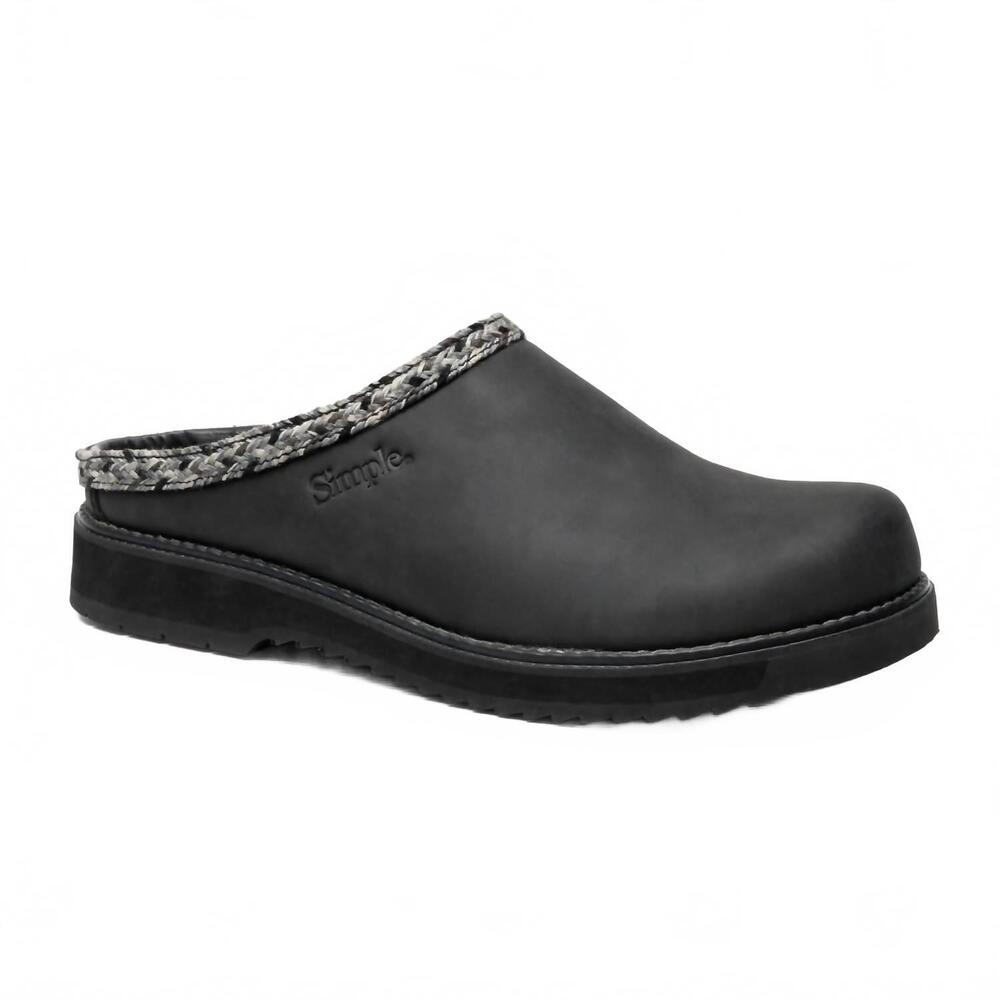 NEW SIMPLE men's mesa clogs in black